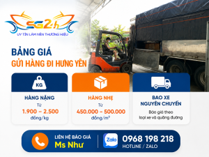 Giá Cước Vận Chuyển Hàng Đi Hưng Yên