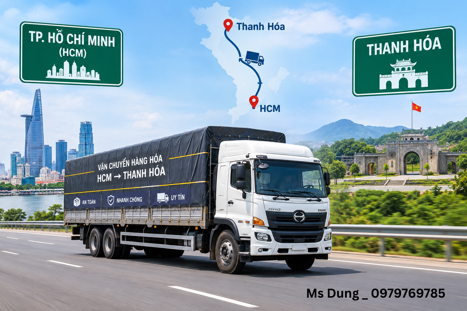 Chành xe vận chuyển hàng HCM đi Thanh Hóa
