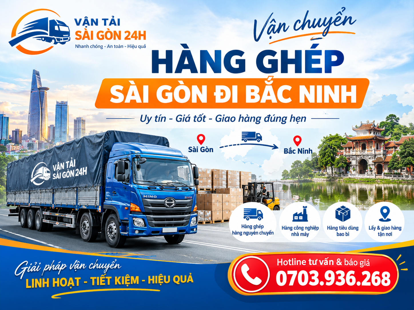 Vận chuyển hàng ghép Sài Gòn đi Bắc Ninh