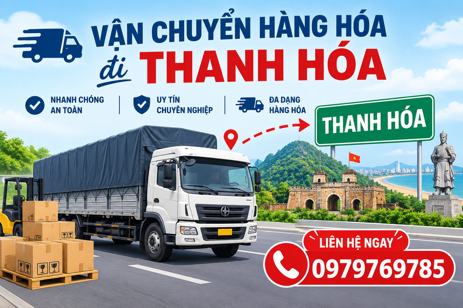 Giá vận chuyển hàng đi Thanh Hóa bao nhiêu tiền ?